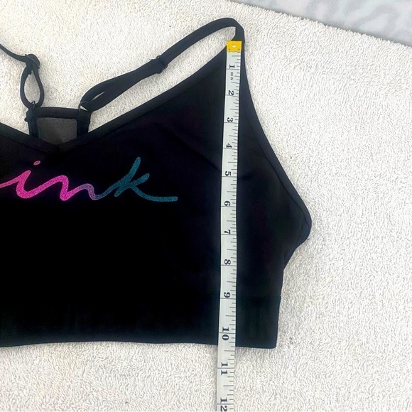 Victoria’s Secret PINK Active Logo Ultimate Lightly Lined Sports Bra No Size Tag - Picture 8 of 9